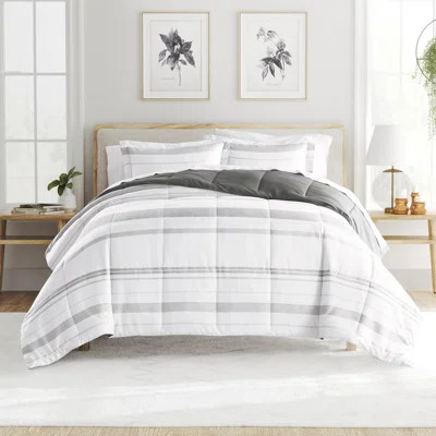 Contemporary Coastal Stripe Down-Alternative Lightweight Comforter Set | Wayfair North America
