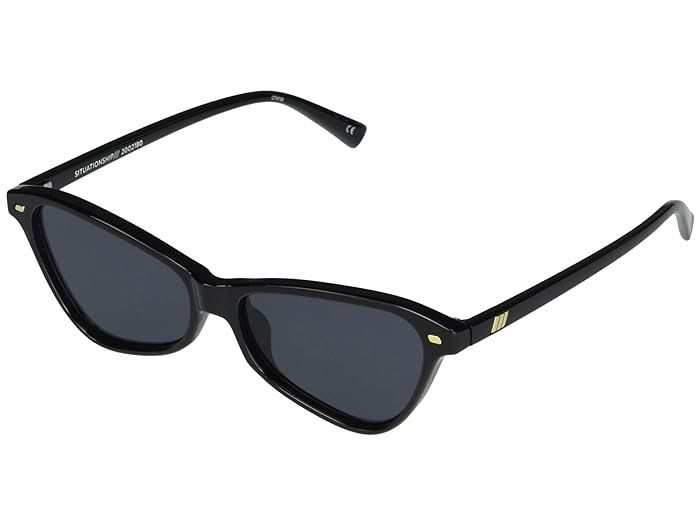 Le Specs Situationship (Black/Smoke Mono) Fashion Sunglasses | Zappos