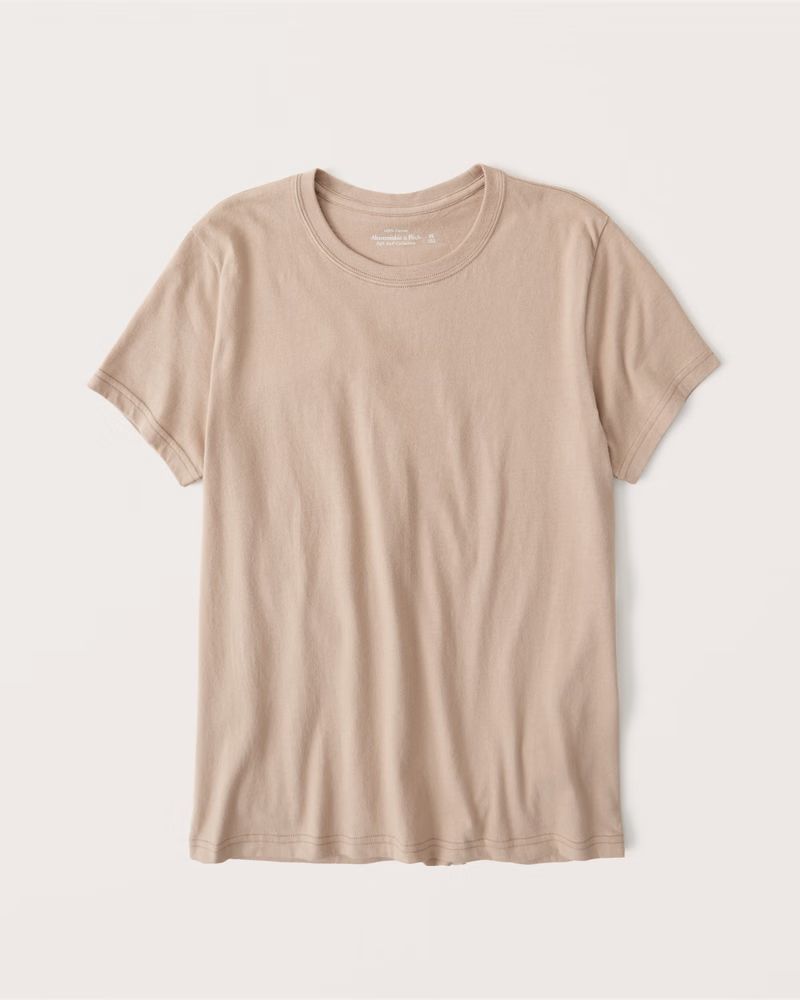 Women's Short-Sleeve Relaxed Tee | Women's Tops | Abercrombie.com | Abercrombie & Fitch (US)