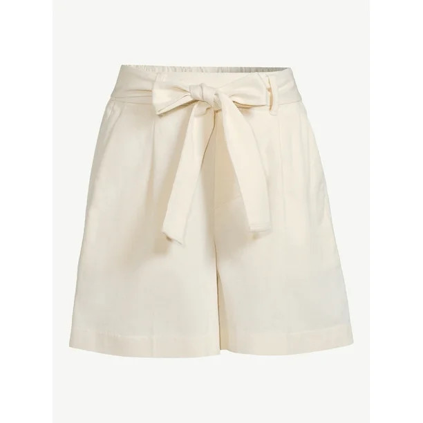 Free Assembly Women's Belted Pull-On Bermuda Shorts - Walmart.com | Walmart (US)