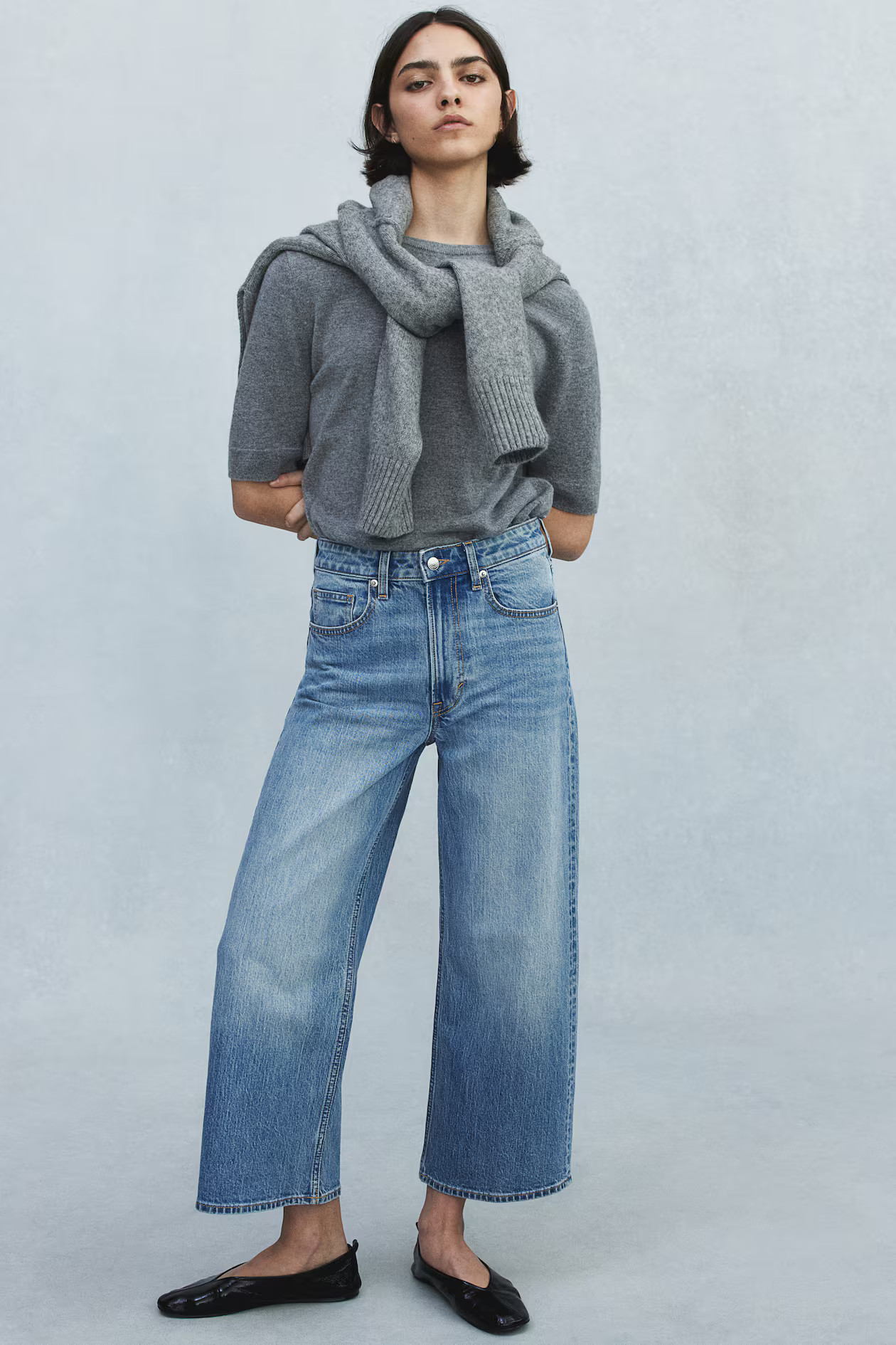 Wide High Cropped Jeans | H&M (UK, MY, IN, SG, PH, TW, HK)