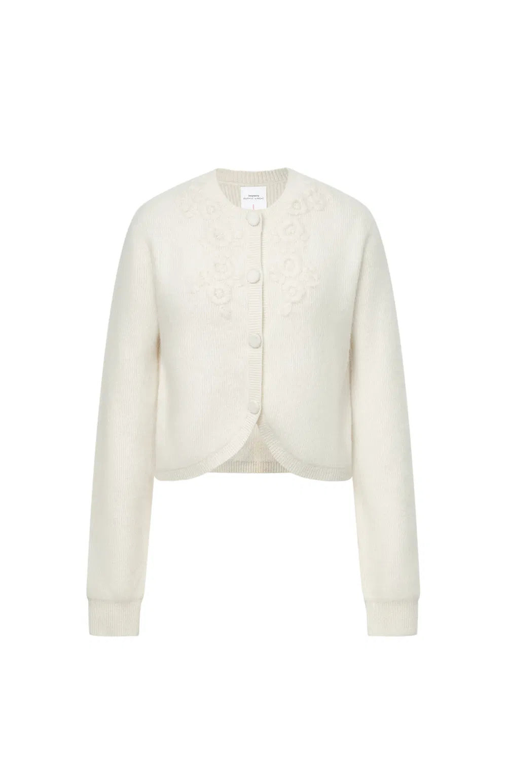 Otelie Hand Embroidered Cardigan in Baby Alpaca-Merino Wool Knit | Fabrique