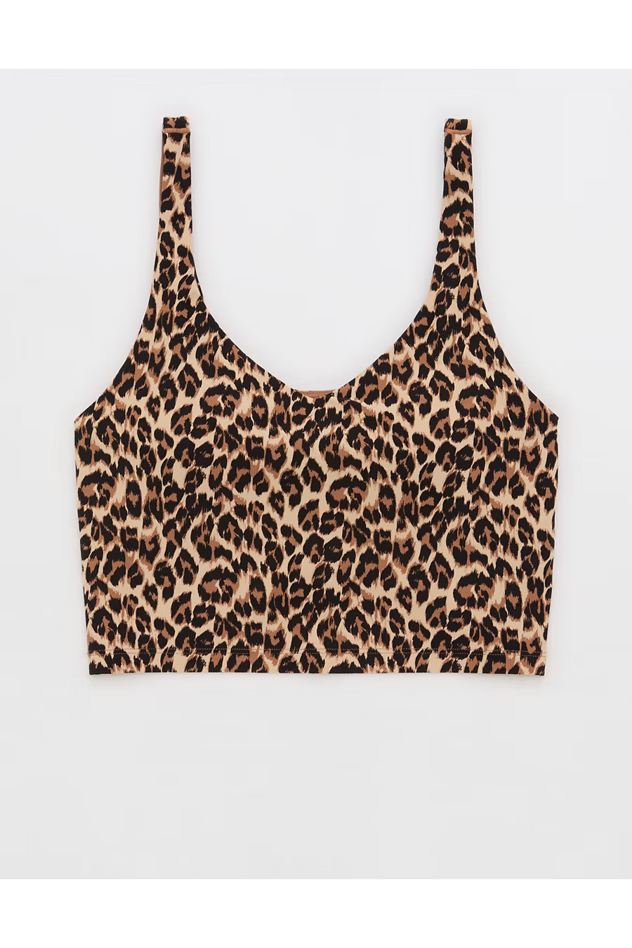 OFFLINE By Aerie Real Me Low Key Longline Sports Bra Women's Koko Brown L | Aerie