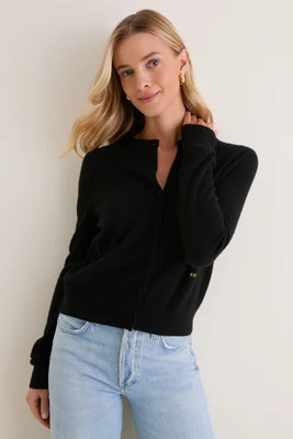 Black Cashmere Riley Cardigan | Tuckernuck (US)