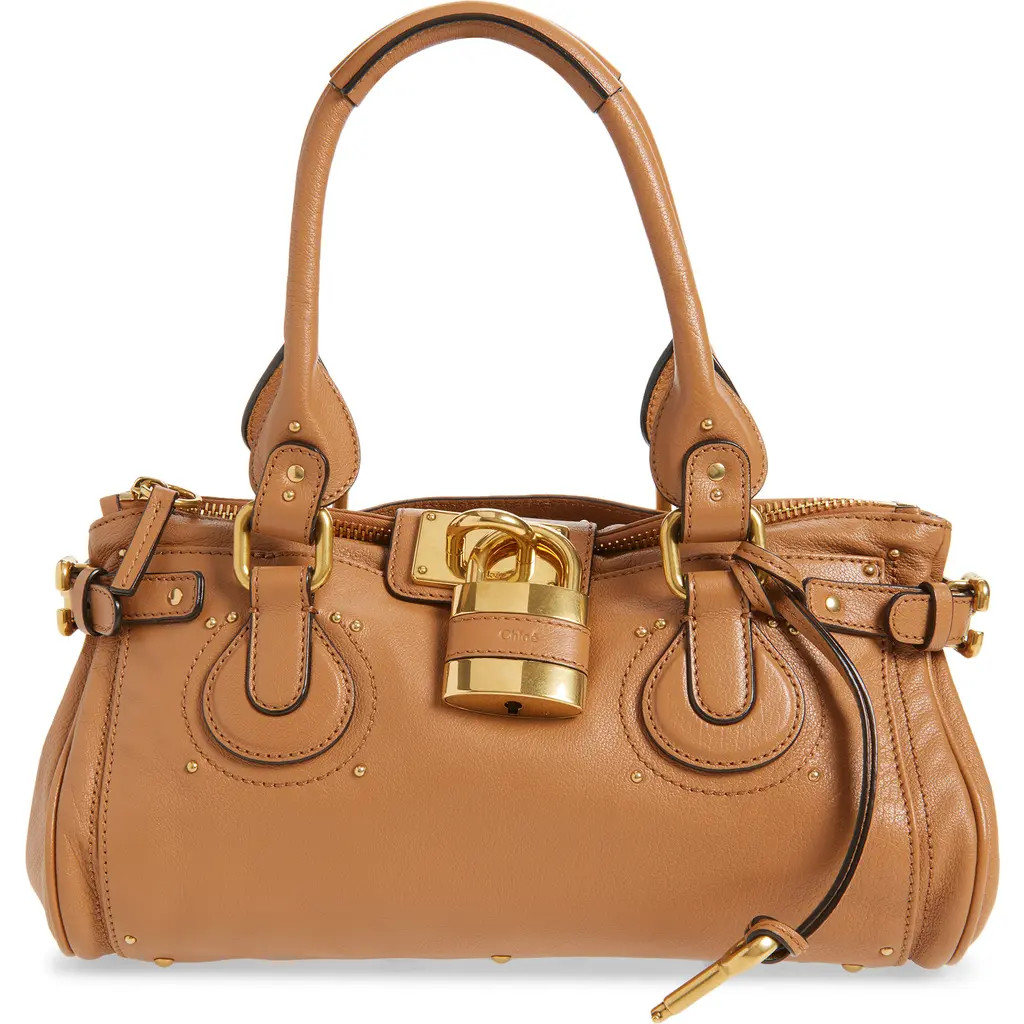 Chloé Paddington Leather Satchel in Mustang Brown at Nordstrom | Nordstrom