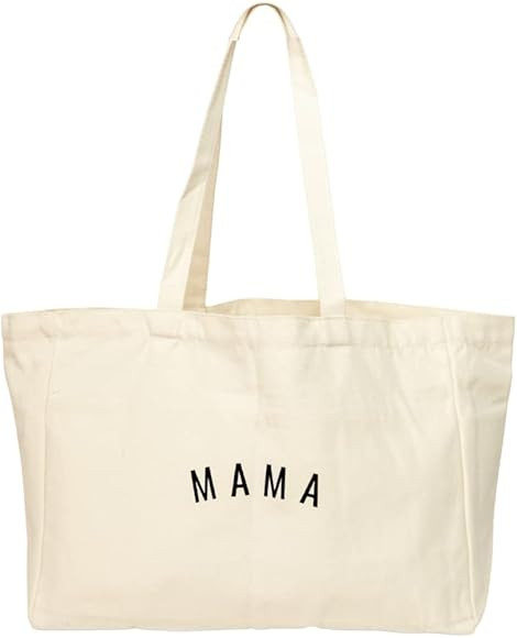 Sunflower Motherhood Mama Canvas Tote Bag With Six Pocket Organization - Hospital Bag For Pregnant M | Amazon (US)
