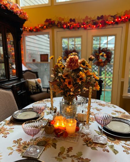 Autumn Thanksgiving Dinning Table Setting Holidays 

#LTKSeasonal #LTKHoliday #LTKhome