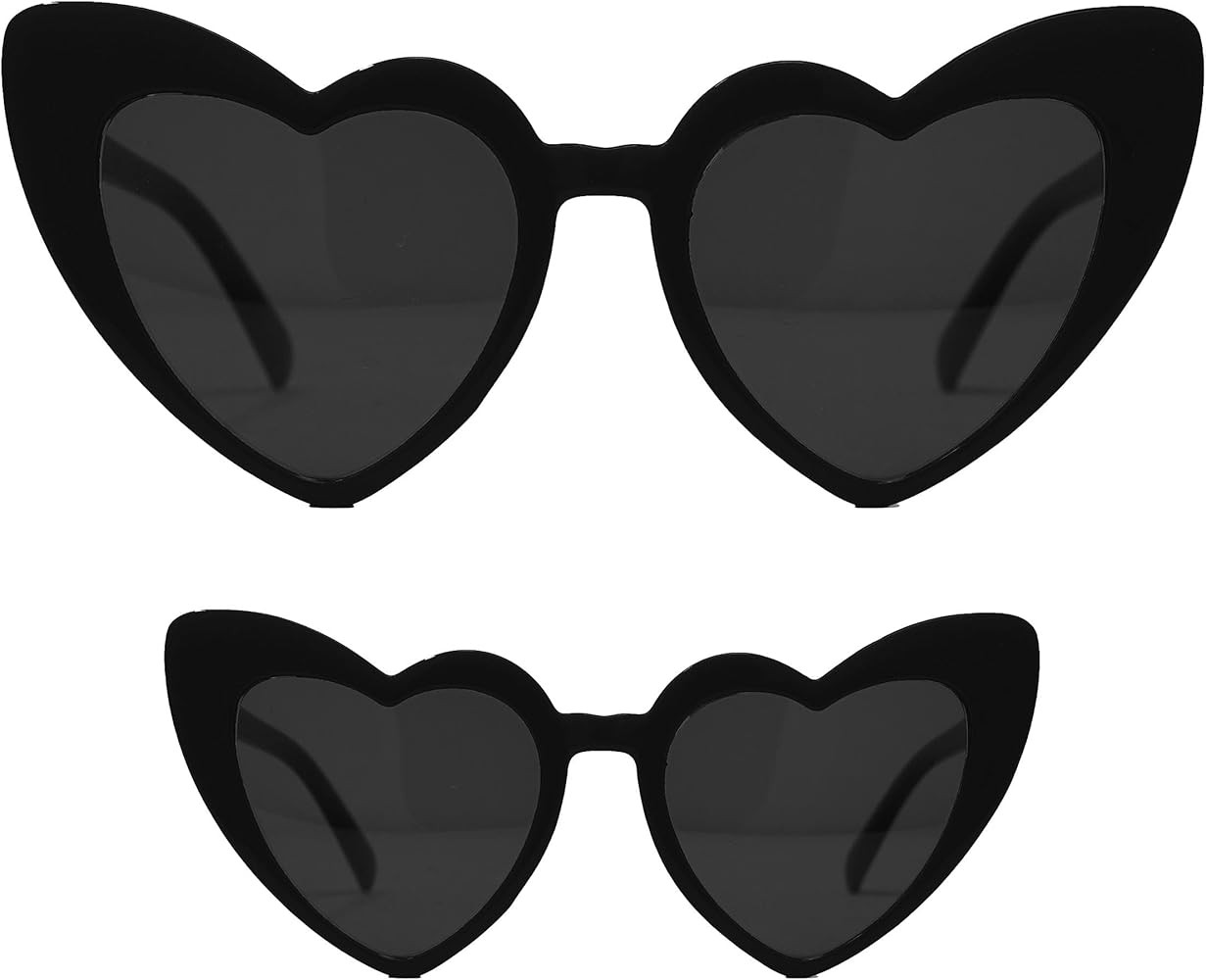 Funky Junque Heart Shaped Sunglasses Mommy and Me - Mother's Day Gift - Family Matching Sunnies | Amazon (US)
