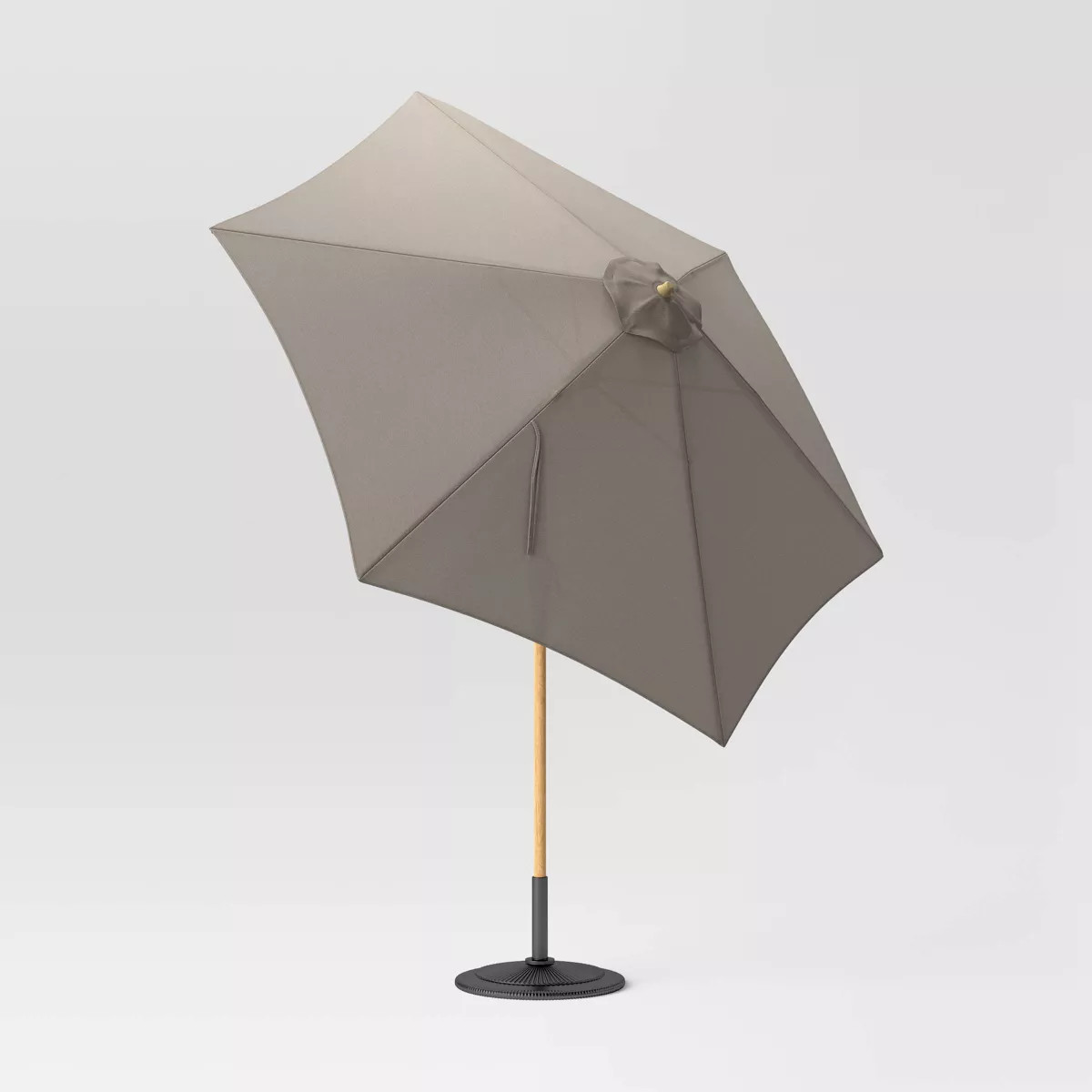 9' Round Outdoor Patio Market Umbrella with Light Wood Pole - Threshold™ | Target