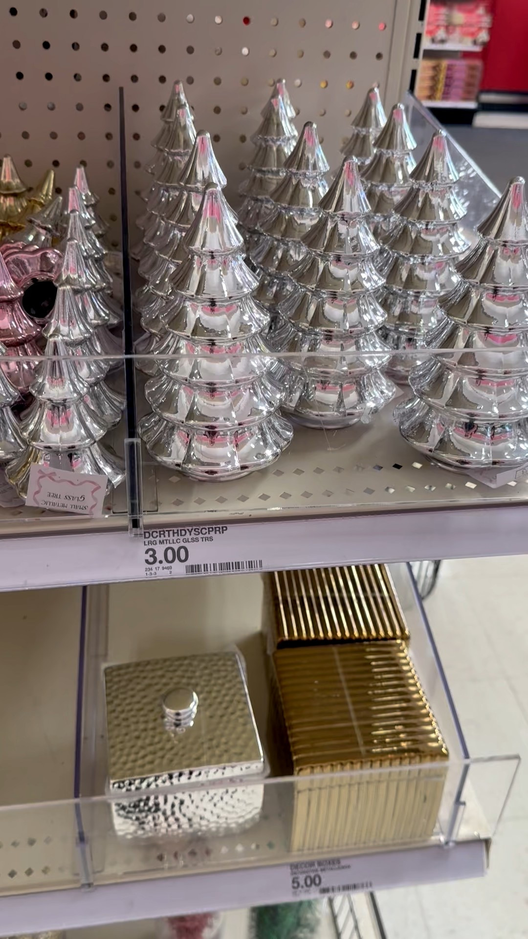 I love these silver, pink, and gold glass Christmas trees! They’re so pretty and so reasonably priced 🎄 

#LTKSeasonal #LTKHome #LTKHoliday