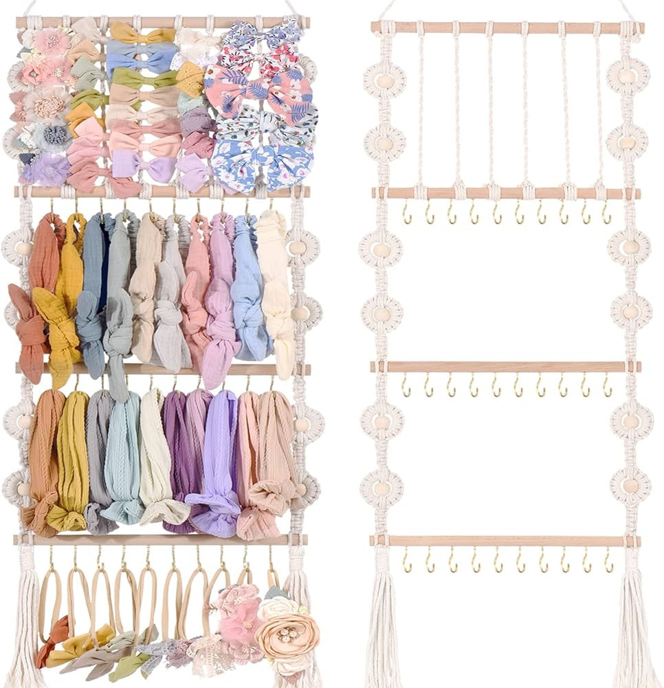 Headband Holder Bows Organizer For Girls Hair Bows Holder Baby Headband Hair Accessories Organize... | Amazon (US)