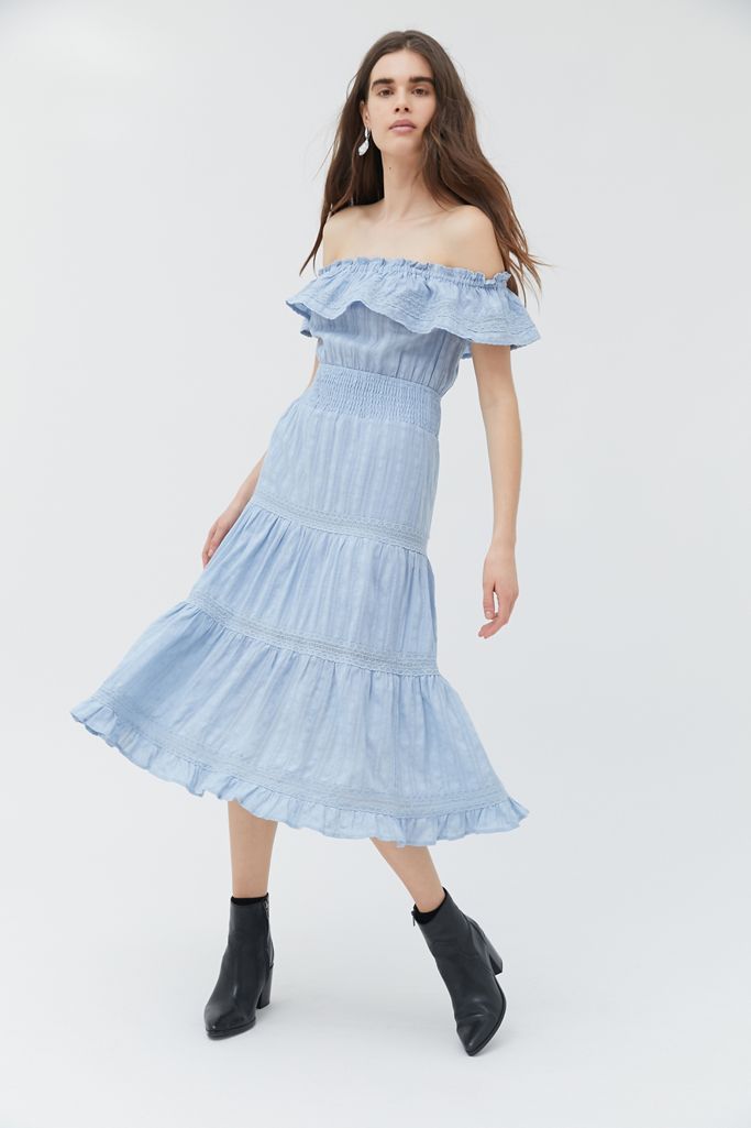 Dress Forum Off-Shoulder Midi Dress | Urban Outfitters (US and RoW)