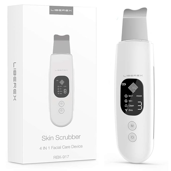 Liberex 4-in-1 Skin Scrubber - 4 Modes & 3 Gears Facial Spatula with LCD Display, Ion EMS Scraper... | Amazon (US)