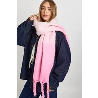 boohoo Women's Ombre Oversized Brushed Scarf in Pink | Denim | boohoo (US & Canada)