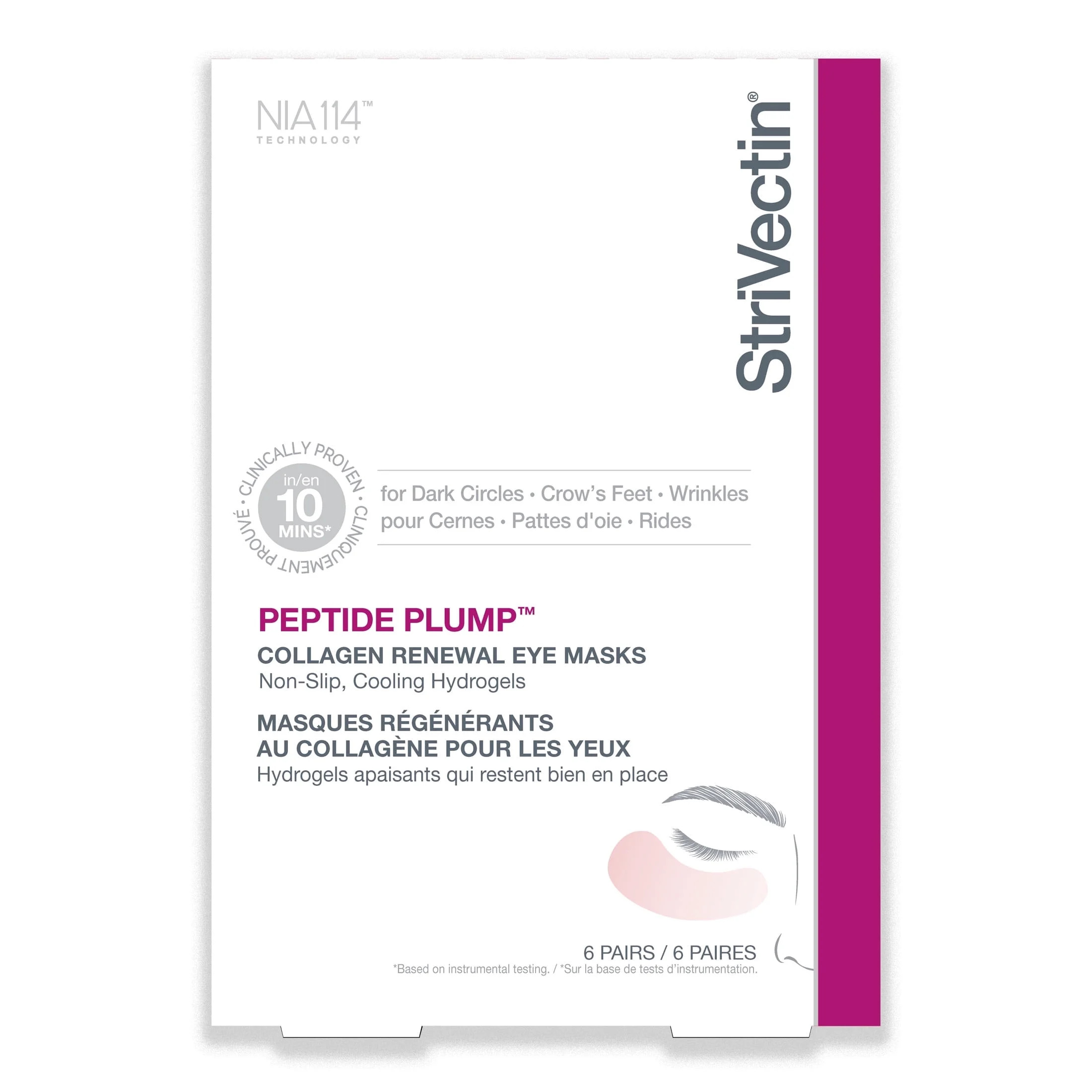 StriVectin Peptide Plump Collagen Renewal Eye Masks, 6 Pairs | Walmart (US)