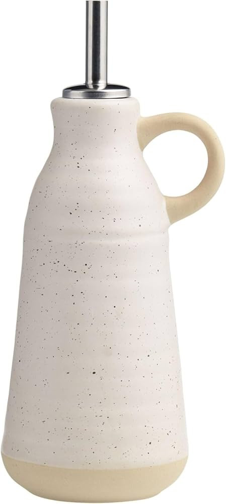 Tipton Ceramic Olive Oil Dispenser Bottle for Kitchen - Ivory Stoneware Olive Oil Bottle Dispense... | Amazon (US)
