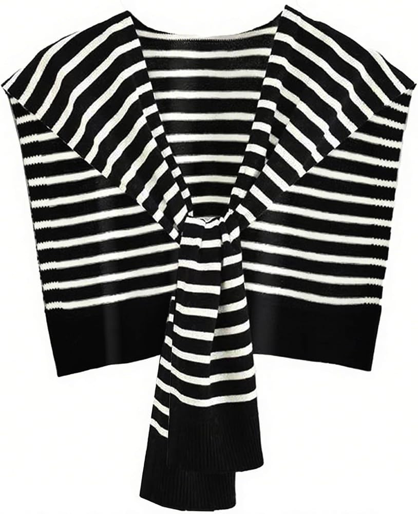 Sweater Shawl Wraps for Women Fashion Knitted Shawl Casual Knotted Shoulder Scarf Wrap Tops for T... | Amazon (US)