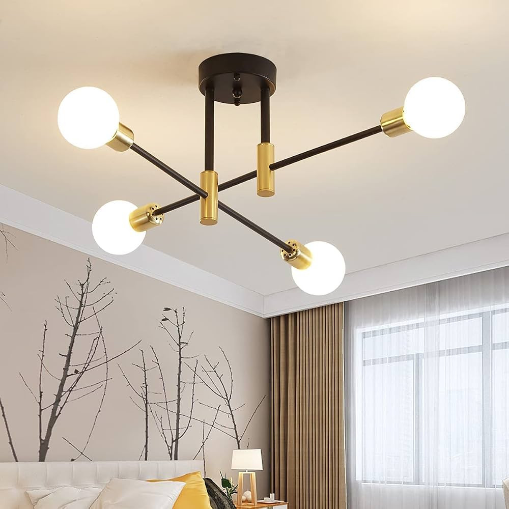 Biewalk Sputnik Chandelier Mid Century Modern Nordic Pendant Lighting 4 Lights Ceiling Light Fixt... | Amazon (US)