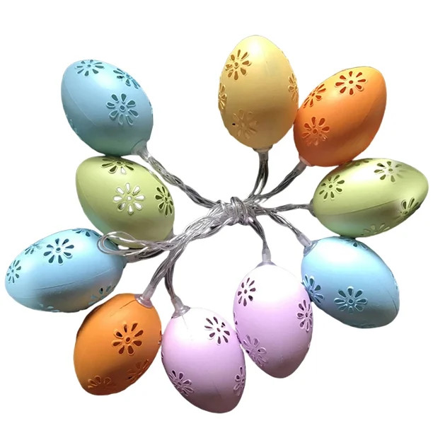 Etereauty 1 Set of Easter LED String Lights Hollow Eggs Shell Lamps String for Festival Party Wit... | Walmart (US)