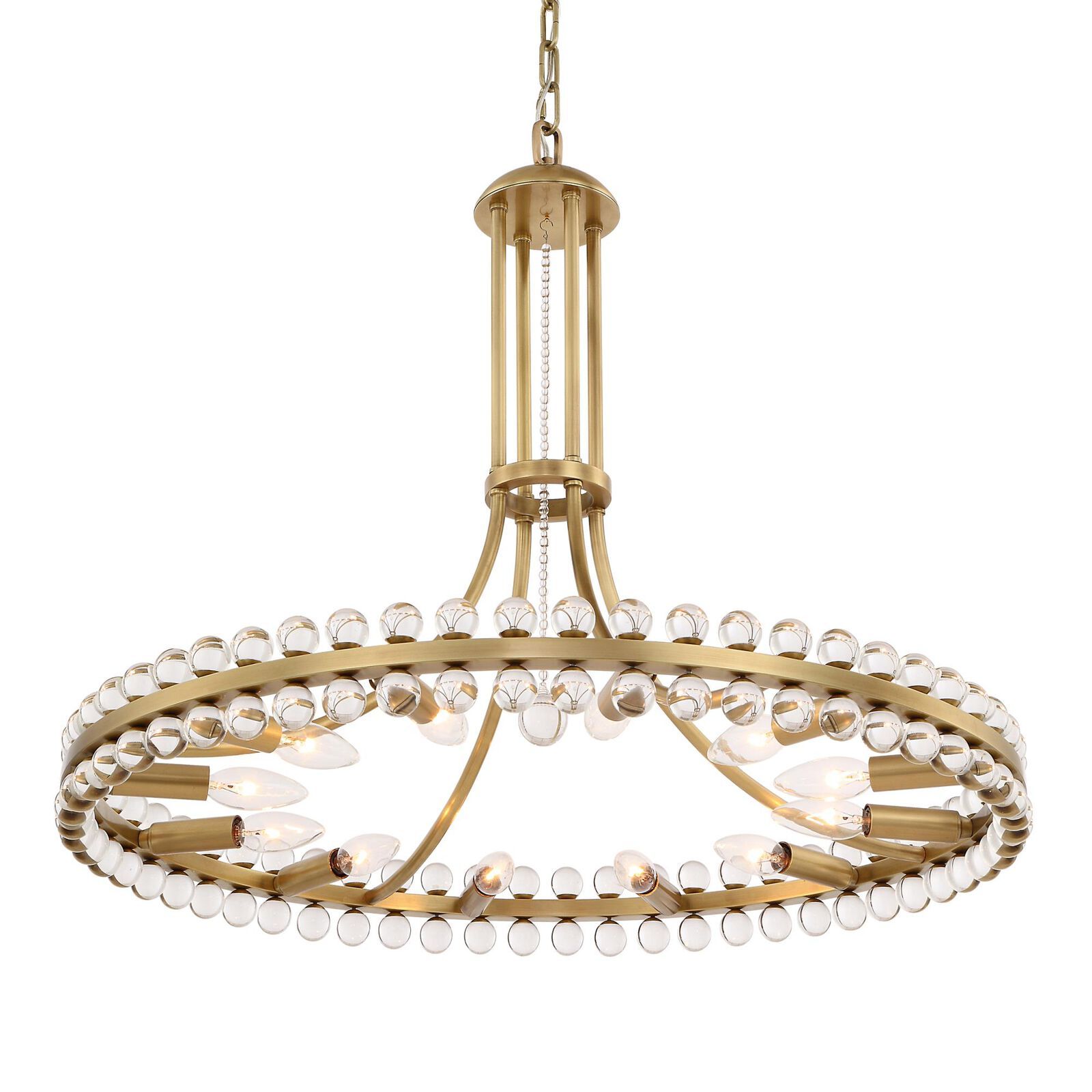 Clover 28 Inch 12 Light Chandelier by Crystorama | Capitol Lighting 1800lighting.com