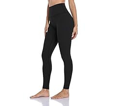 HeyNuts Essential Full Length Yoga Leggings, Women's High Waisted Workout Compression Pants 28'' | Amazon (US)