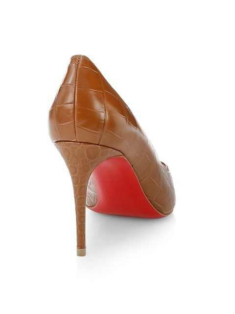 Kate 85 Croc-Embossed Leather Pumps | Saks Fifth Avenue