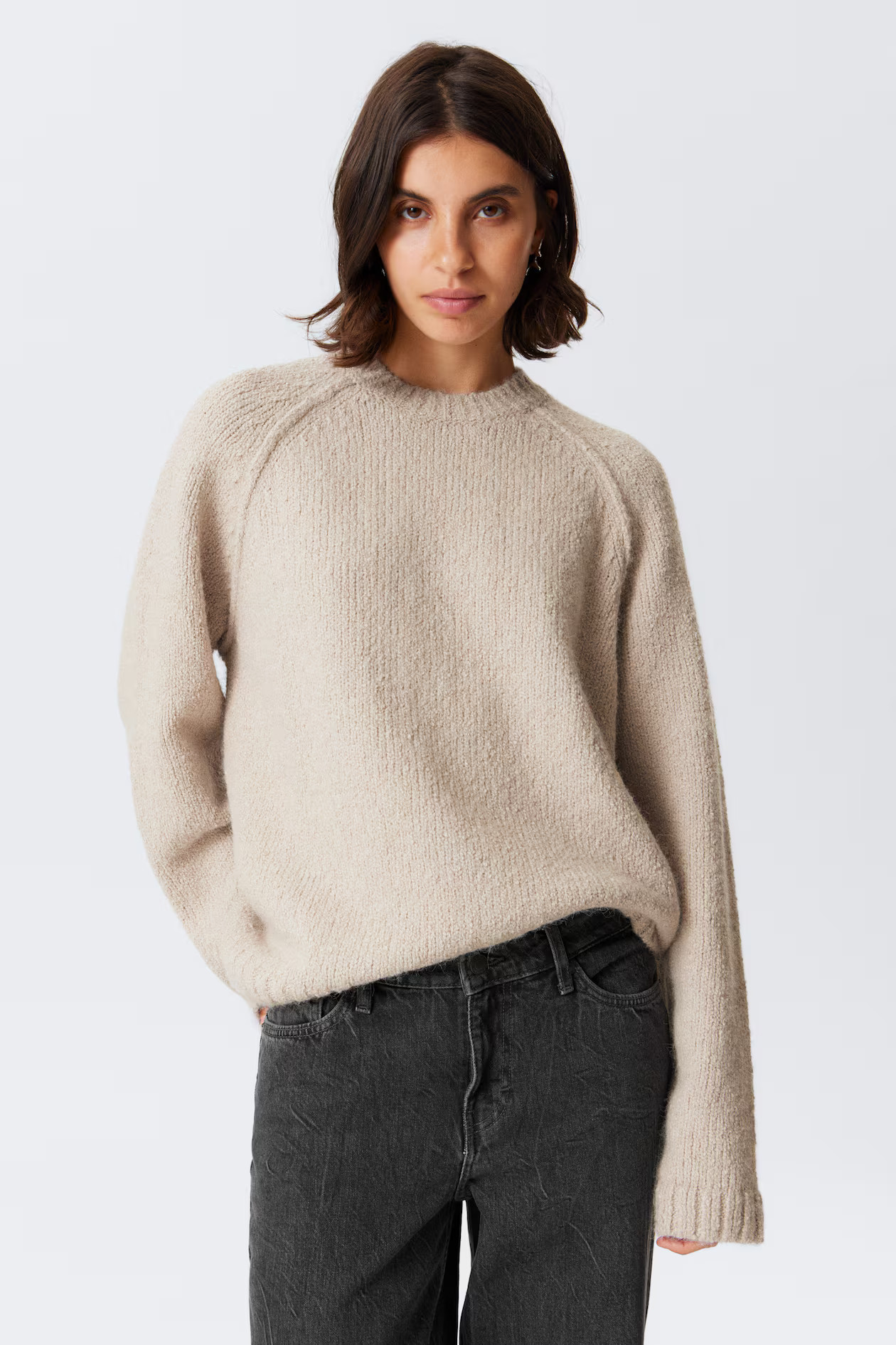 Loose Knitted Raglan Sweater | H&M (UK, MY, IN, SG, PH, TW, HK)