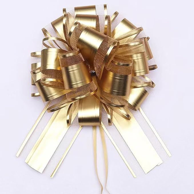 6 PCS Pull Bow,Gold Gift Bows for Presents 6 inch Pull Bow for Gifts Wrapping Party Gift Boxes Bo... | Amazon (US)