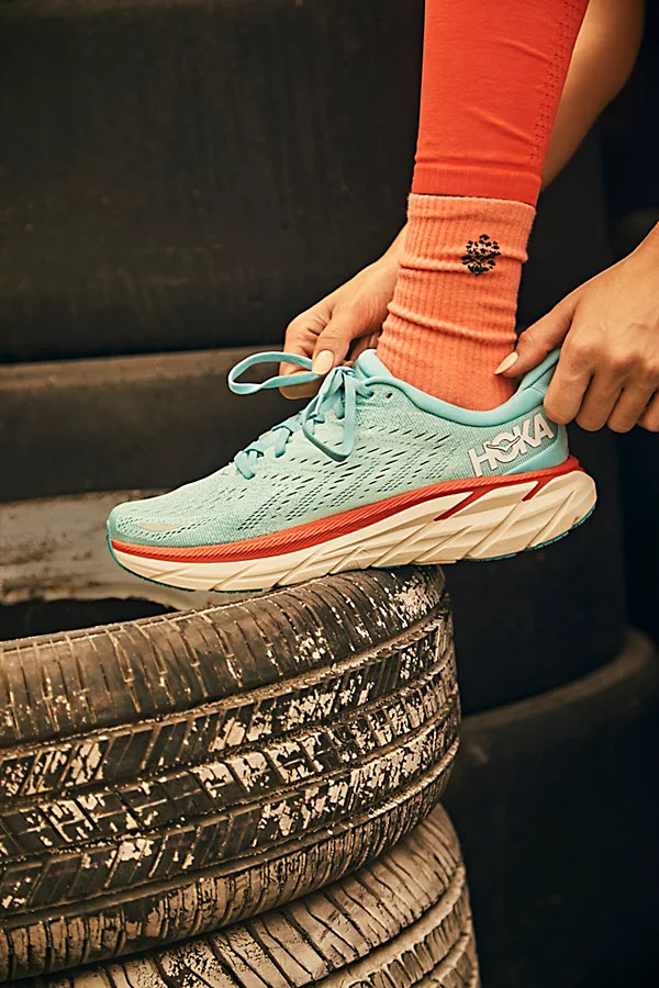 HOKA Clifton 8 Sneakers by HOKA at Free People, Aquarelle / Eggshell Blue, US 10 | Free People (Global - UK&FR Excluded)