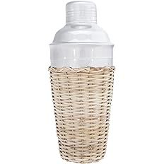Creative Co-Op 17 oz. Stainless Steel Woven Rattan Sleeve Cocktail Shaker, Natural | Amazon (US)