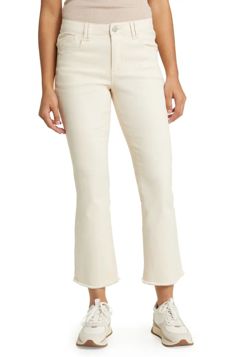 'Ab'Solution Frayed High Waist Ankle Flare Jeans | Nordstrom