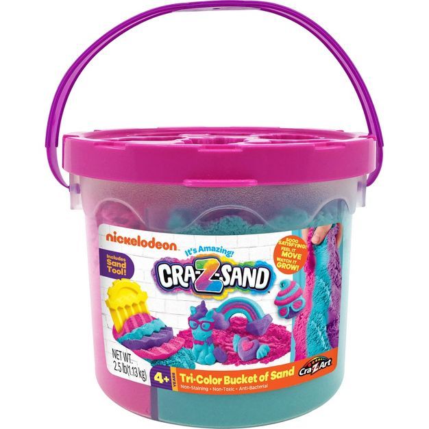 Nickelodeon Cra-Z-Sand Tri-Color Rainbow Bucket of Sand | Target