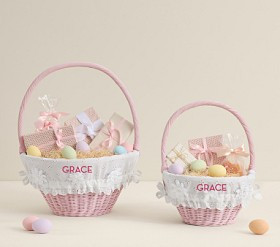 Eyelet Flower Easter Basket Liner | Pottery Barn Kids