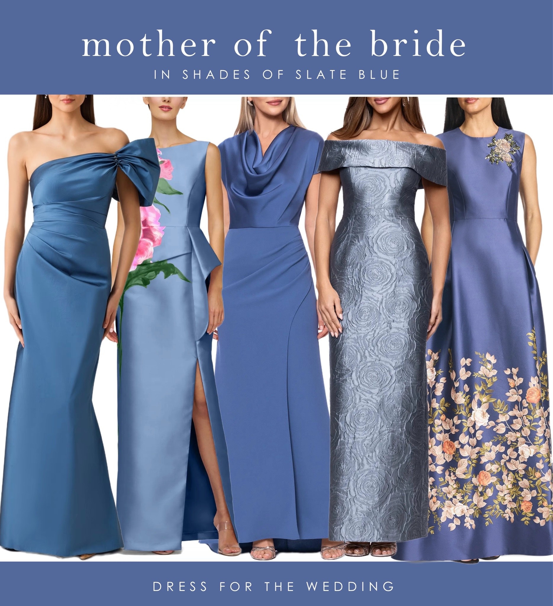 Slate blue dresses for mother of the bride. Mother of the groom dresses. Light blue and dusty blue formal dresses for a wedding. Fashion over 50. What to wear to a wedding over 50.

#LTKWedding #LTKmomlife #LTKOver40