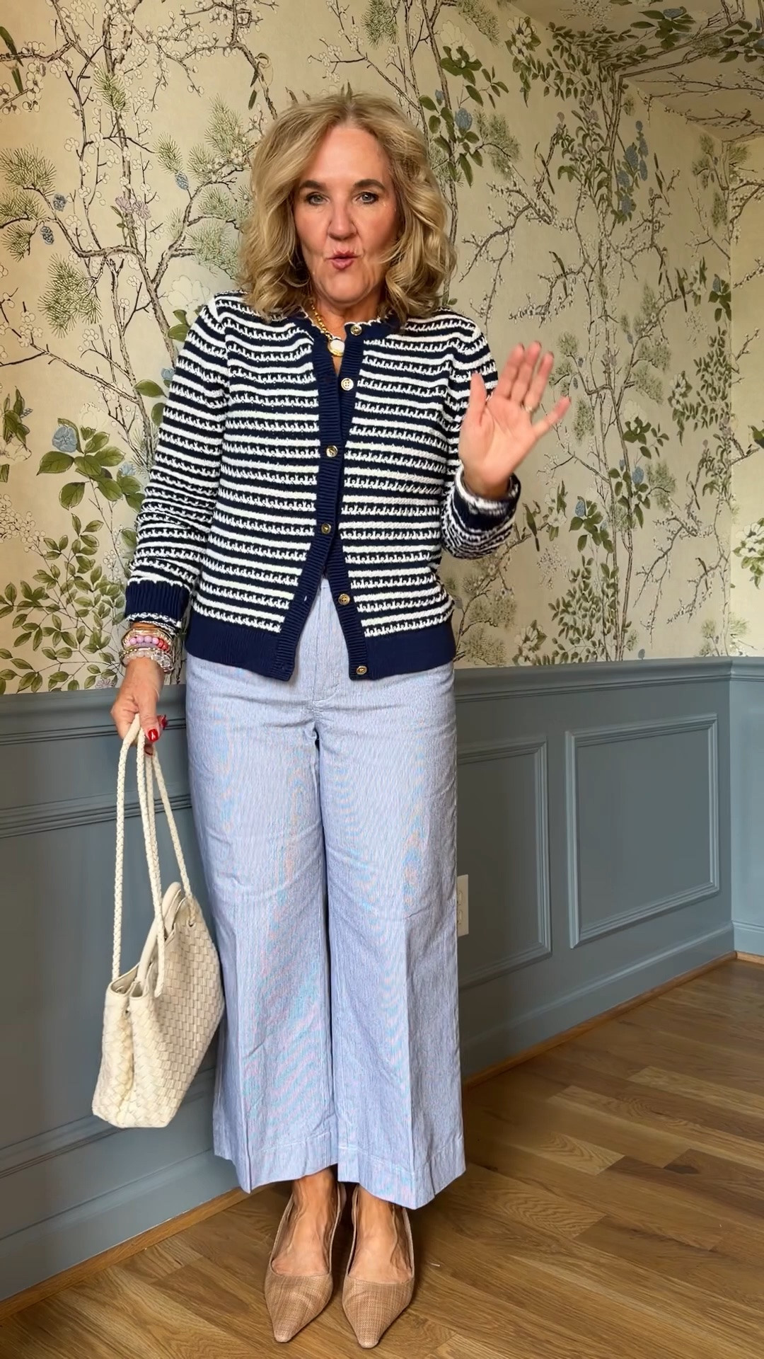 Blue stripe pants 28 reg 
Blouses and sweaters medium 
Lightweight jeans 29 reg run small so size up if inbetween 
Every jeans size 28
Black gauze 8/med petite 
Skirt size medium

Hot summer outfit no shorts 

#LTKSaleAlert #LTKOver40 #LTKPetite

#LTKootd

#LTKWorkwear