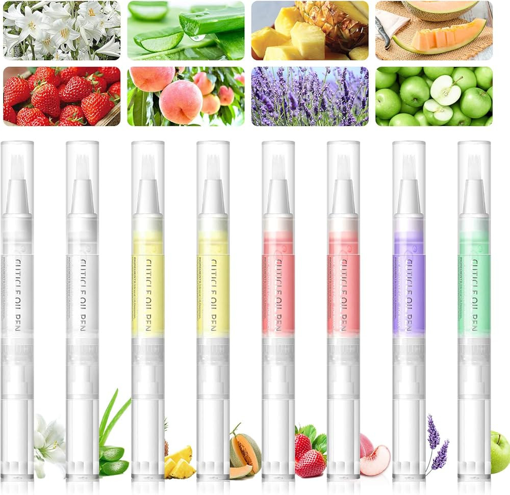 8pcs Cuticle Oil Pen Bulk for Nails Polish Repair Pen Nail Nourishment Polish with Vitamins to No... | Amazon (US)