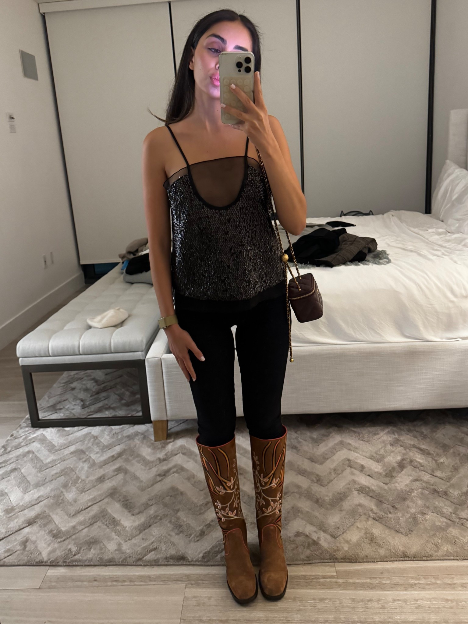 Jeans are Mother wearing size 24

Top is old Zara (linked some similar items)

Boots are Santoni (sold out but linked some similar options)

Bag is Chanel 

#LTKPetite