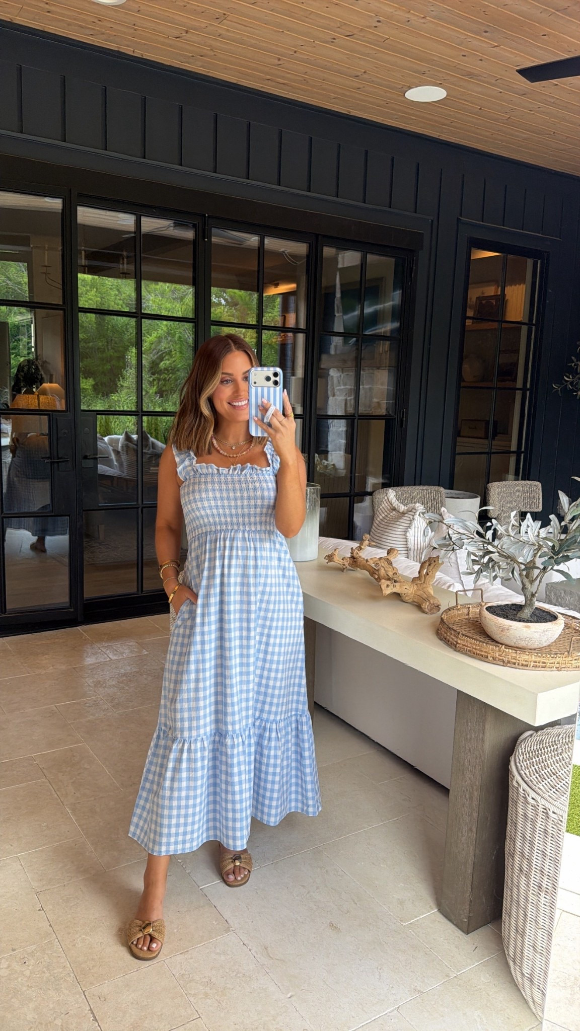 Wearing a small in the maxi version of this blue gingham dress! Very affordable & just under $33 at Amazon. Would be a perfect, casual summer dress for Memorial Day, 4th of July, summer parties, etc! You could also pair it sandals and a festive sweatshirt over your shoulders for an elevated look. I’m 18 weeks pregnant and it’s very bump friendly as well! 

#LTKBump #LTKSeasonal #LTKootd