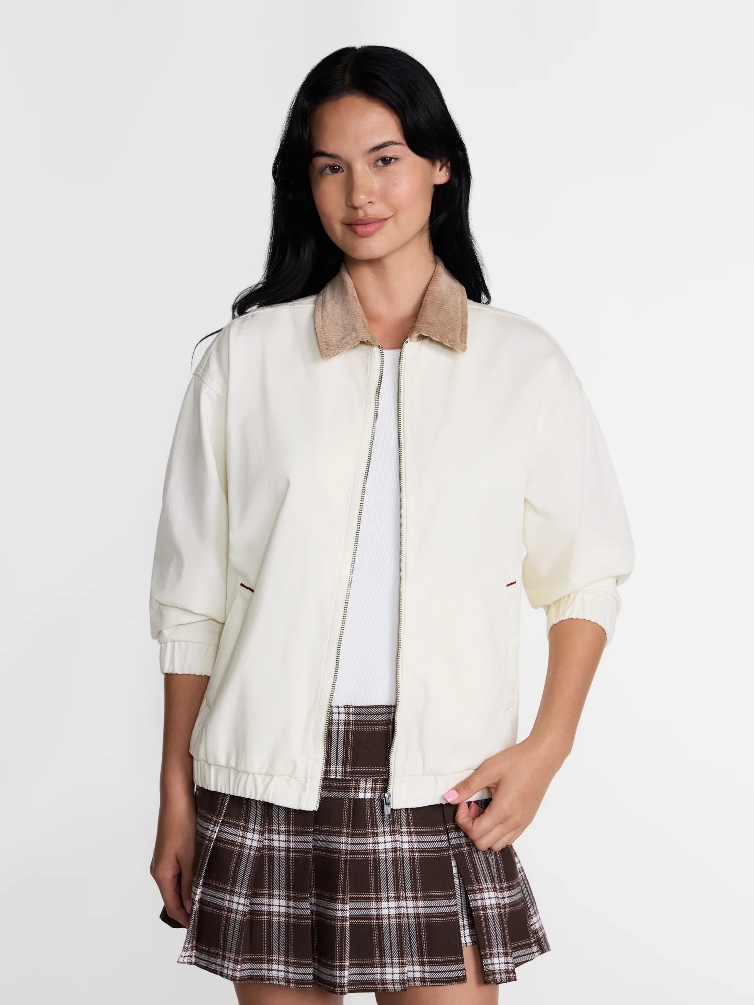 Madden NYC Women's Cotton Twill Bomber Jacket, Sizes XXS-XXL - Walmart.com | Walmart (US)