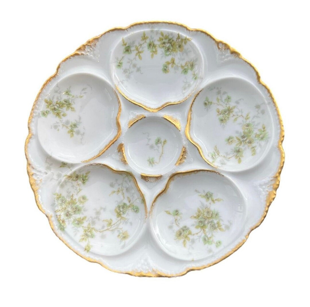 Antique Theodore Haviland Limoges French Floral Oyster Plate | Etsy (US)