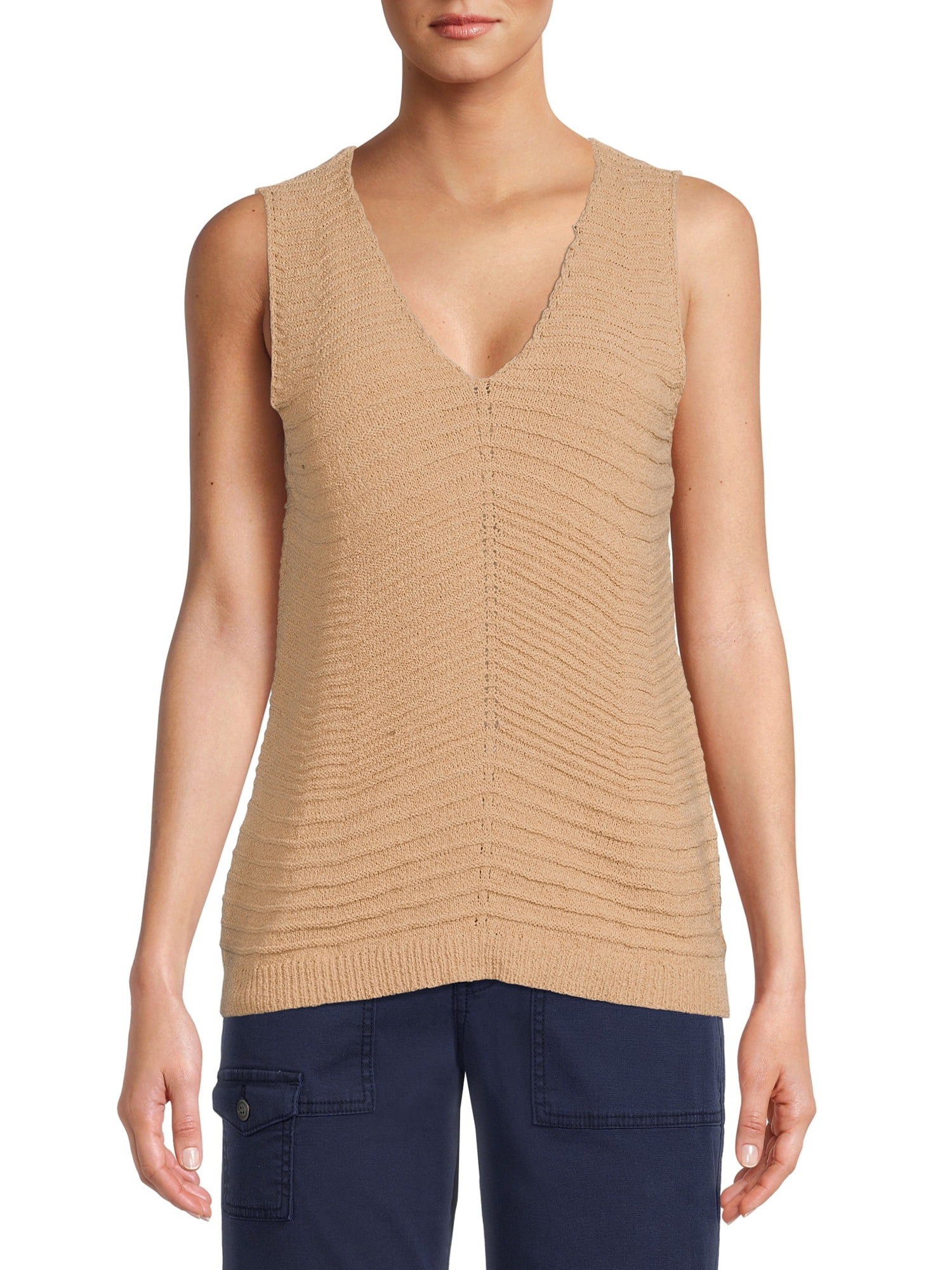 Time and Tru Women's Sweater Tank Top - Walmart.com | Walmart (US)