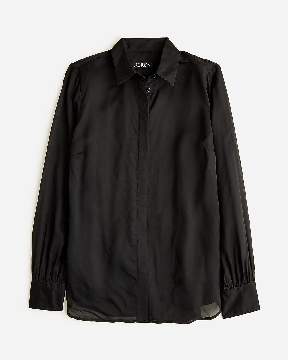 Button-up shirt in sheer organza | J. Crew US