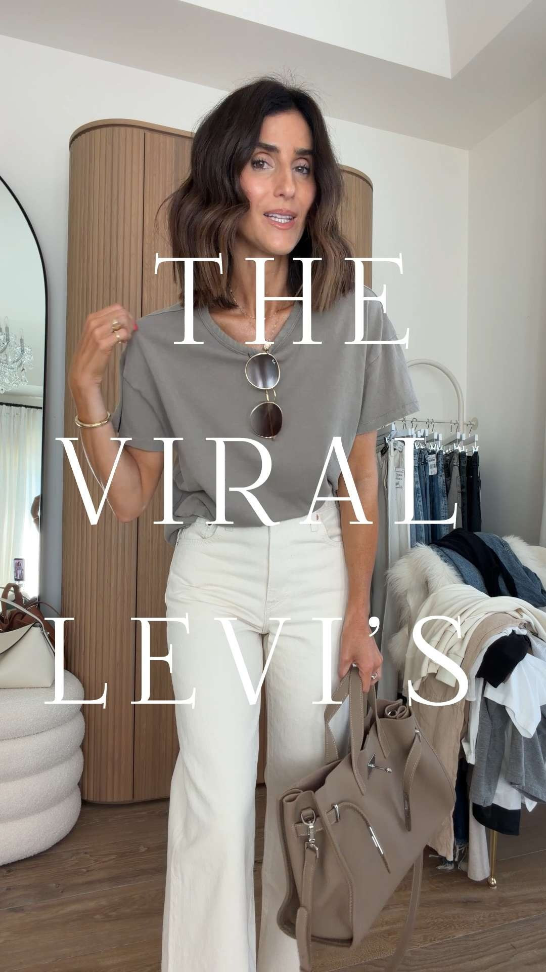Sharing the viral Levi's🙌🏼 Picked up these high waisted jeans from Nordstrom and I love the bone color😍 I’m just shy of 5-7” wearing a size 25! #stylinbyaylin #aylin #nordstrom 

 #LTKgrwm #LTKootd #LTKSeasonal