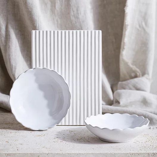 Portobello Scalloped Bowls - Set of 2 | The White Company (UK)