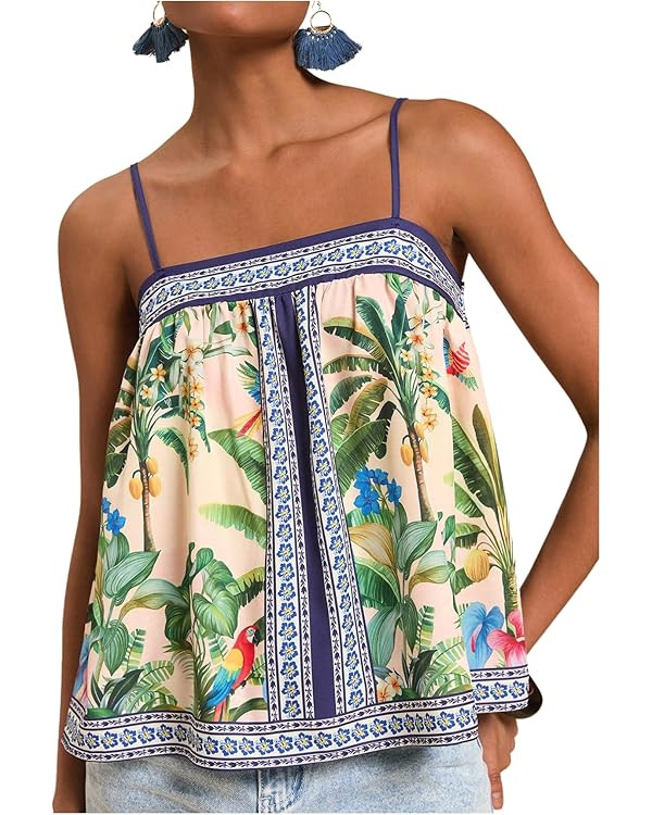 SOLY HUX Women's Tropical Floral Print Cami Top Spaghetti Strap Boho Vacation Summer Tops Camisol... | Amazon (US)