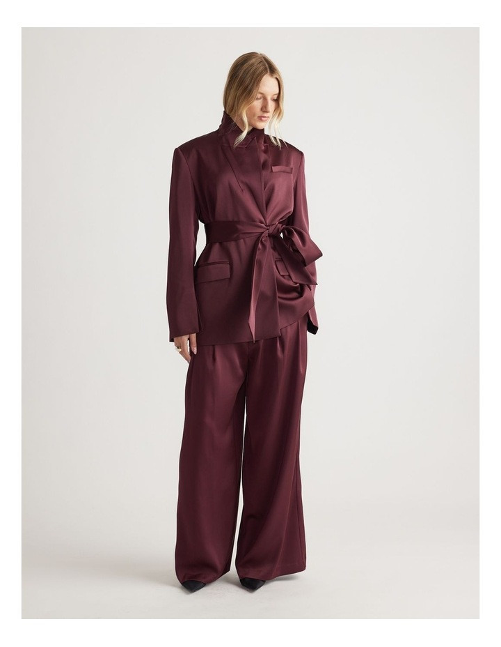 DECJUBA Sadie Satin Wrap Blazer Plum 12 | Myer