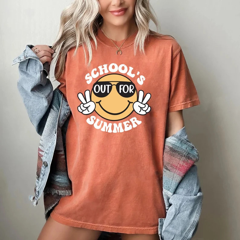 Comfort Colors® School's Out for Summer Shirt, Teacher Summer Shirt, Happy Last Day of School Sh... | Etsy (US)