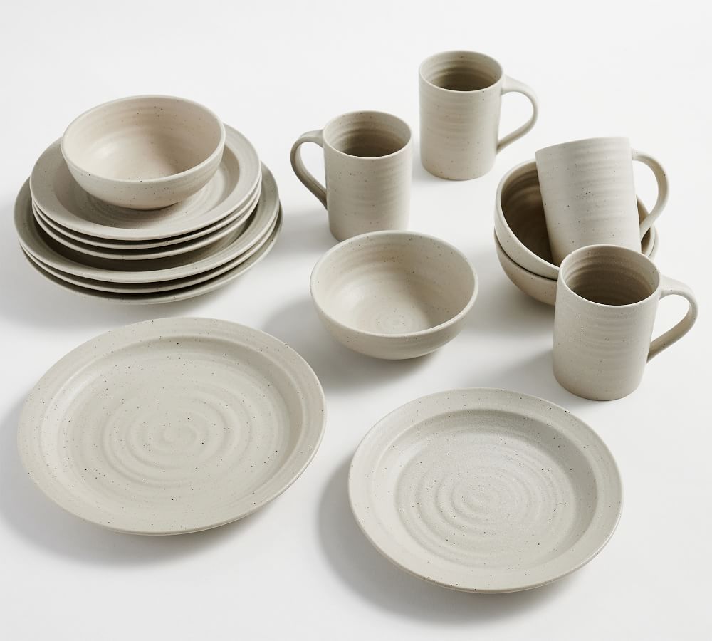 Farmstead Stoneware 16-Piece Dinnerware Set | Pottery Barn (US)