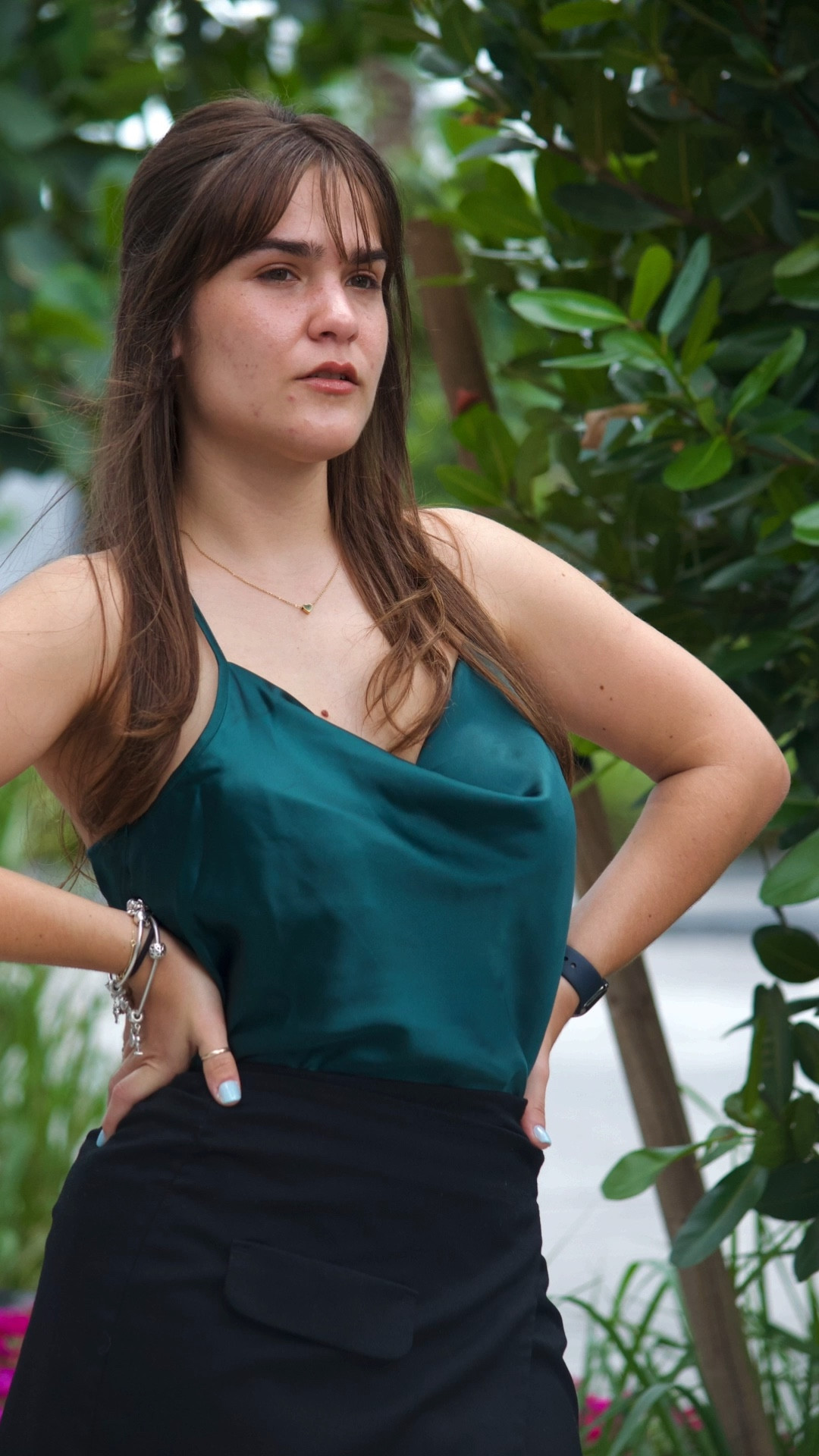 Skirt: Size S. It fits amazing. I bought it a year ago and since I bought it I have been using it. 
Blouse: Size S . I have a terrible obsession with green stuffs. This is the kind of blouse that you can use it with everything and looks good . I don’t even know the brand cause I bought it in Ross. According to the label is from “ Pleione”. But you can find it on Amazon, maybe Walmart , etc. 

#LTKstyletip #LTKfindsunder50 #LTKVideo