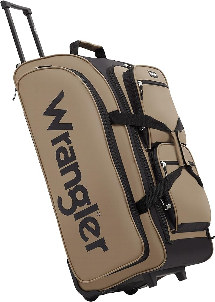 Wrangler Wesley Rolling Duffel Bag, Tannin, Large 30-Inch | Amazon (US)